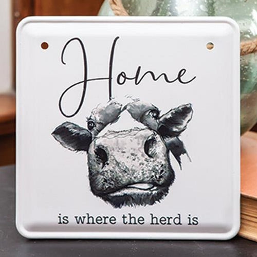 Home is Where the Herd Is Graphic Metal Sign