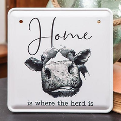 Home is Where the Herd Is Graphic Metal Sign