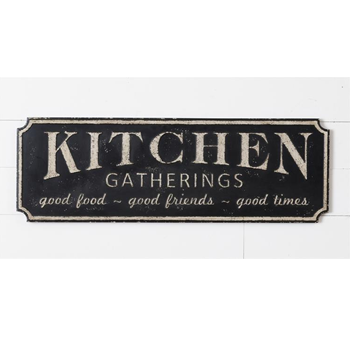 Kitchen Gatherings Distressed 36" Metal Sign