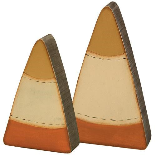 Set of Two Candy Corn Sitters
