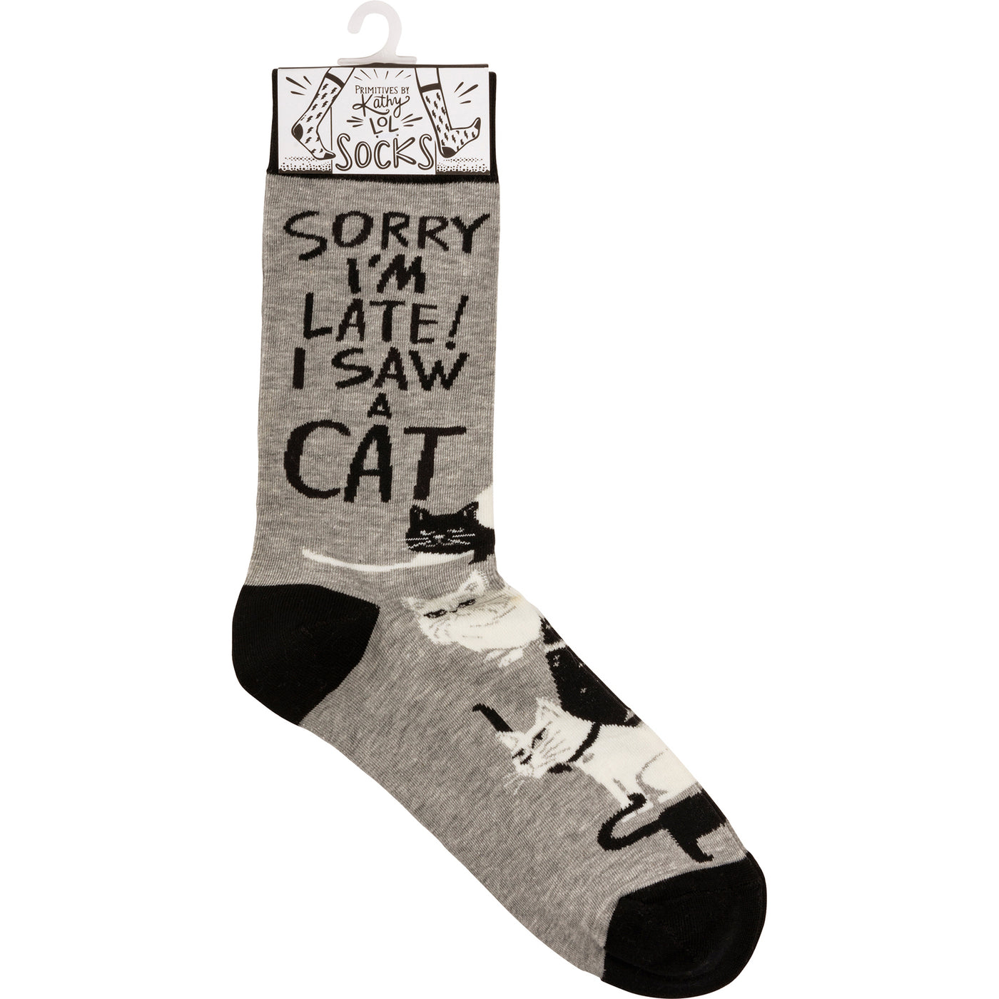 Sorry I'm Late I Saw A Cat Unisex Fun Pet Socks