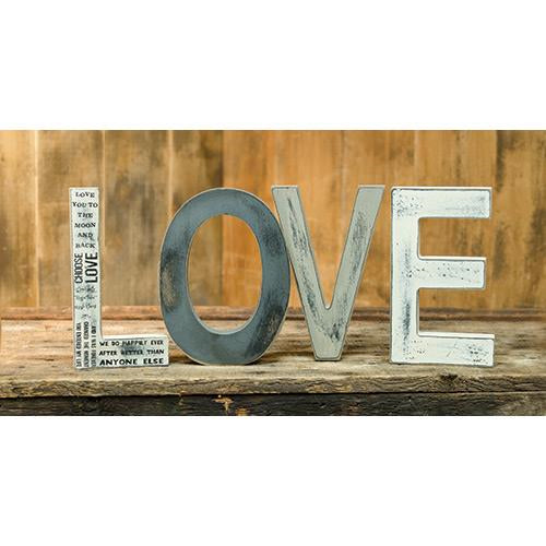 LOVE Grey Tone Free Standing 8" H Letters