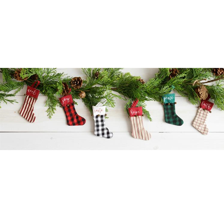 💙 Set of 6 Mini Stocking Ornaments