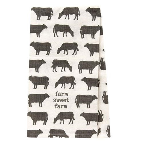 💙 Farm Sweet Farm Cow Dish Towel