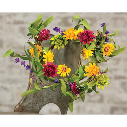 🎄💙 Bright Blooms Prairie Daisy 12" Faux Wreath