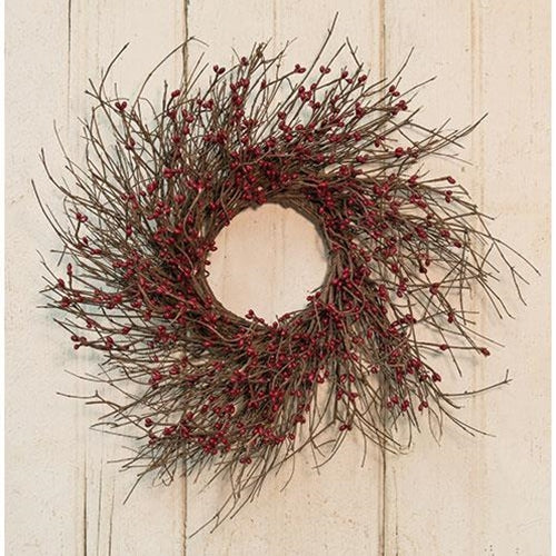 Burgundy Pip Twig 16" Wreath