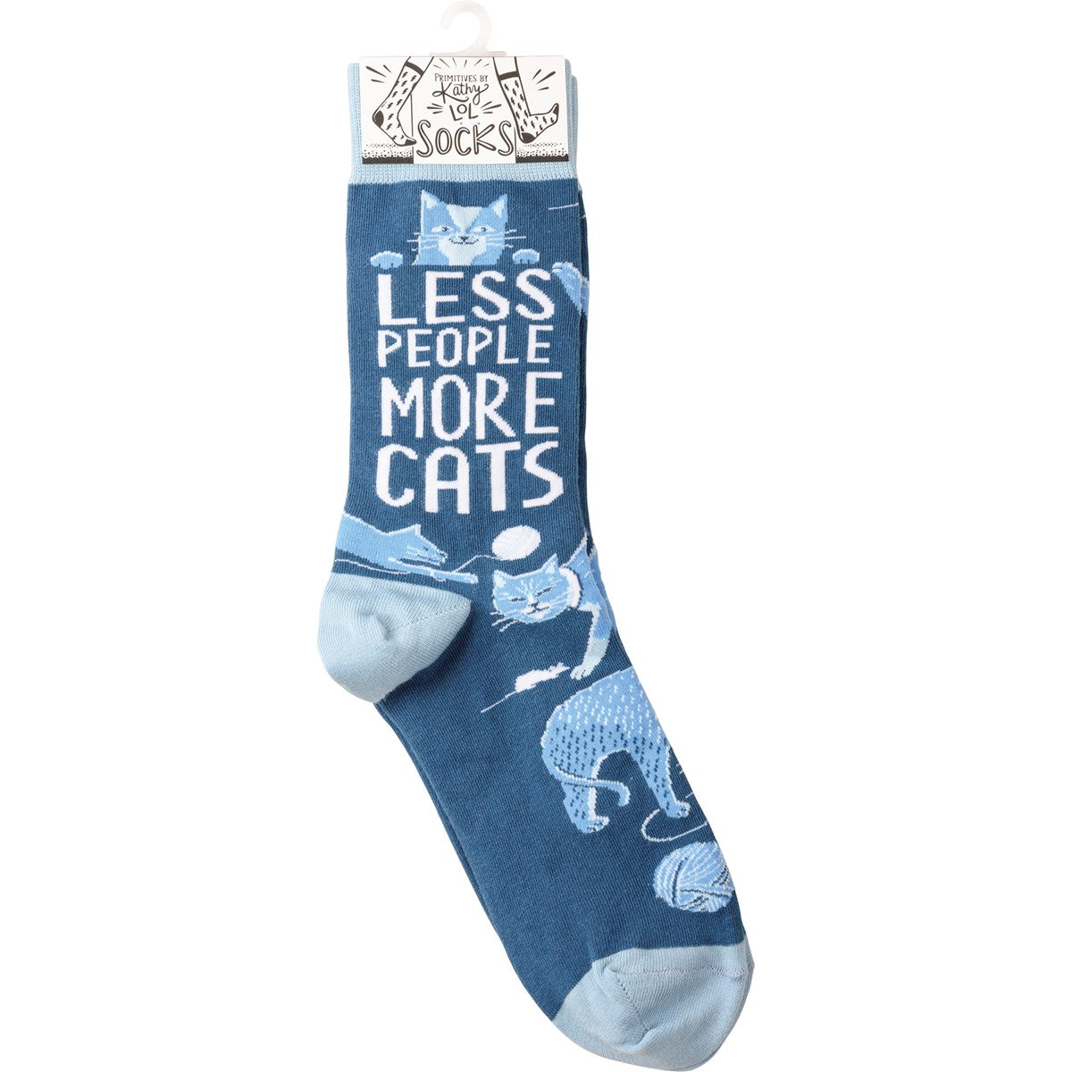 Less People More Cats Unisex Fun Socks