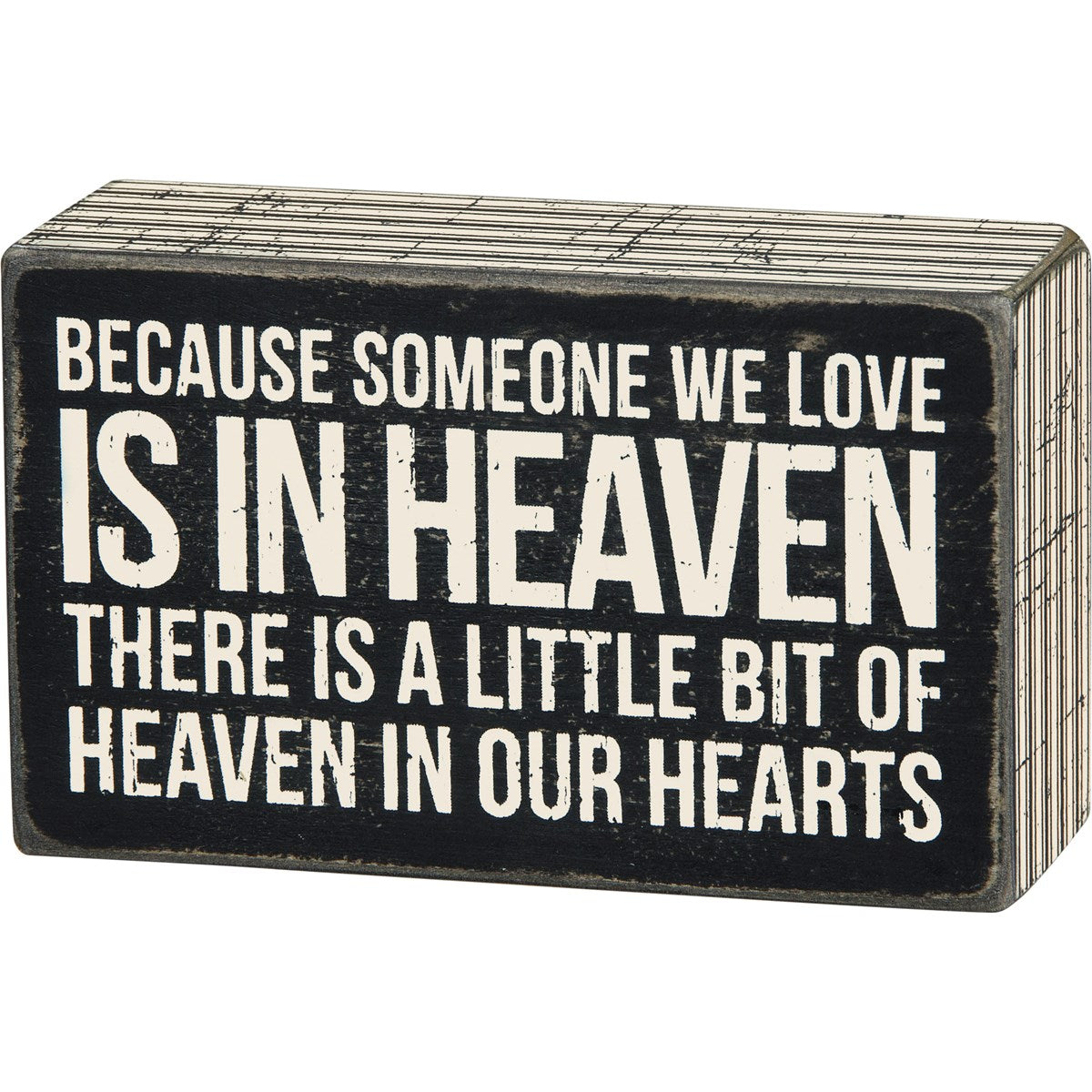 Heaven in Our Hearts Box Sign