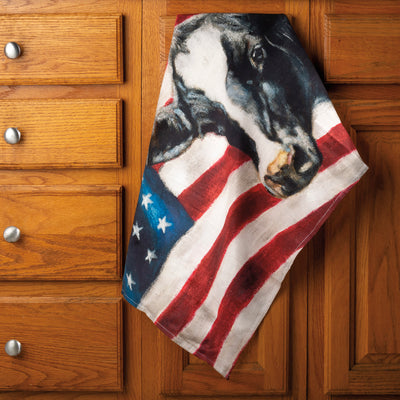 Surprise Me Sale 🤭 American Flag And Cow Dish Towel