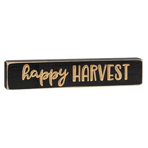 Happy Harvest 9" Engraved Wooden Block