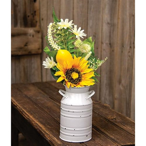 Lemon Sunflower & Daisy 18" Faux Floral Spray