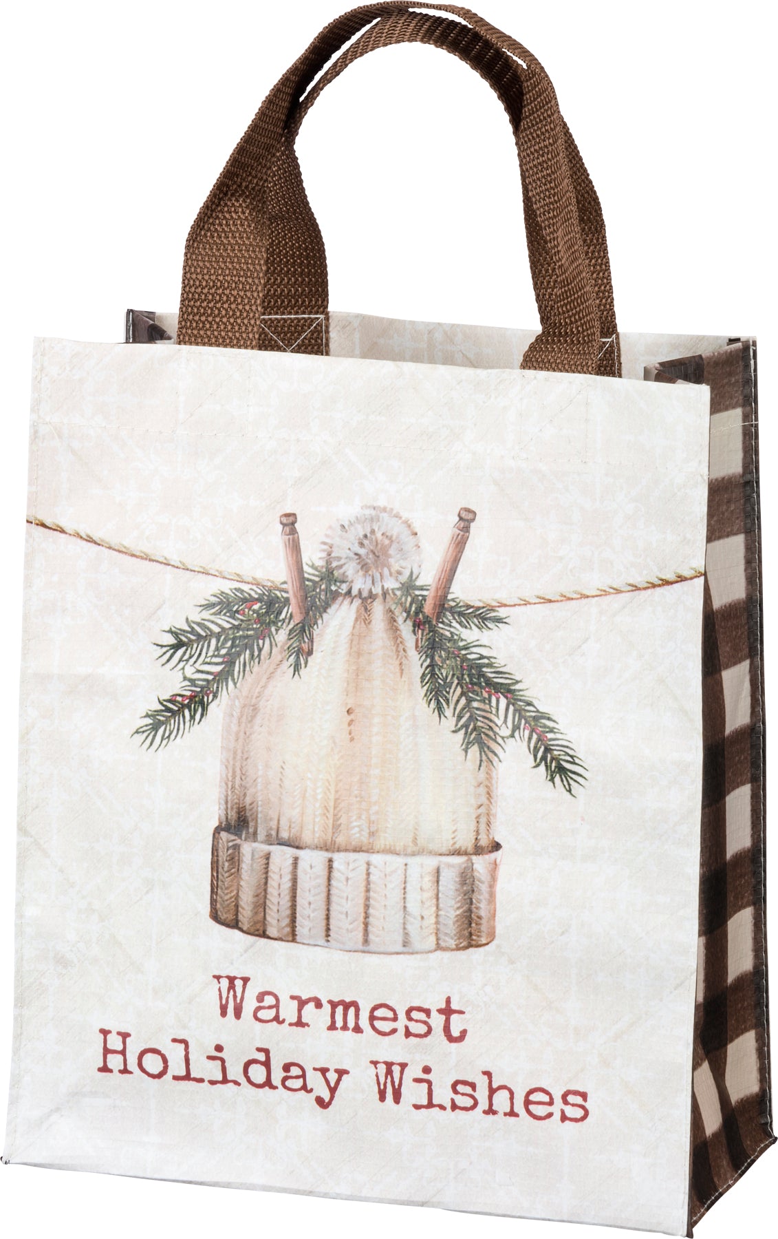 Warmest Holiday Wishes Double Sided Market Bag