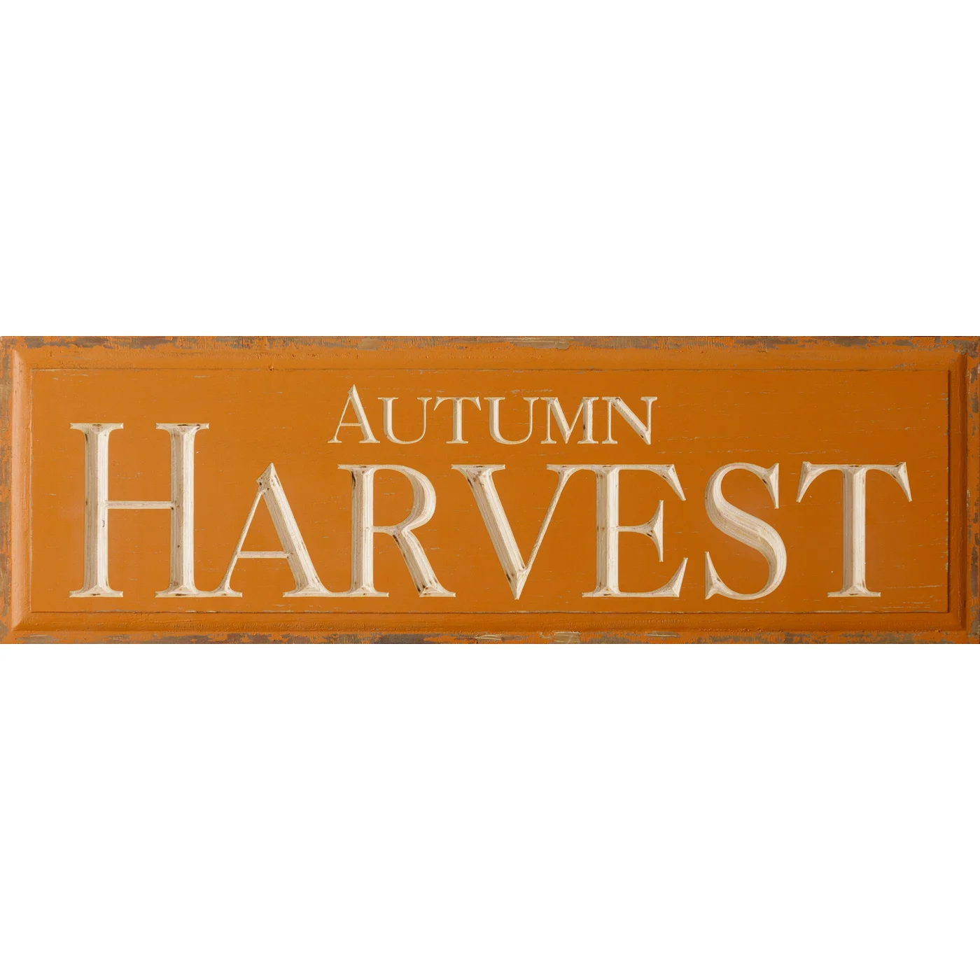 Autumn Harvest 38" Carved Orange Fall Sign