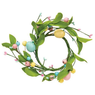 💙 Easter Eggs & Herb Leaves 6" Faux Ring