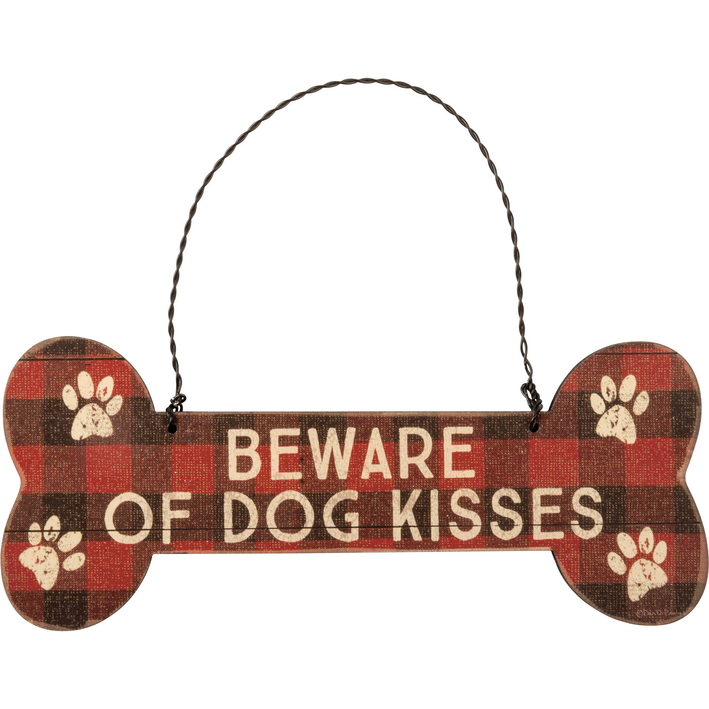 💙 Beware Of Dog Kisses Bone Shaped Ornament