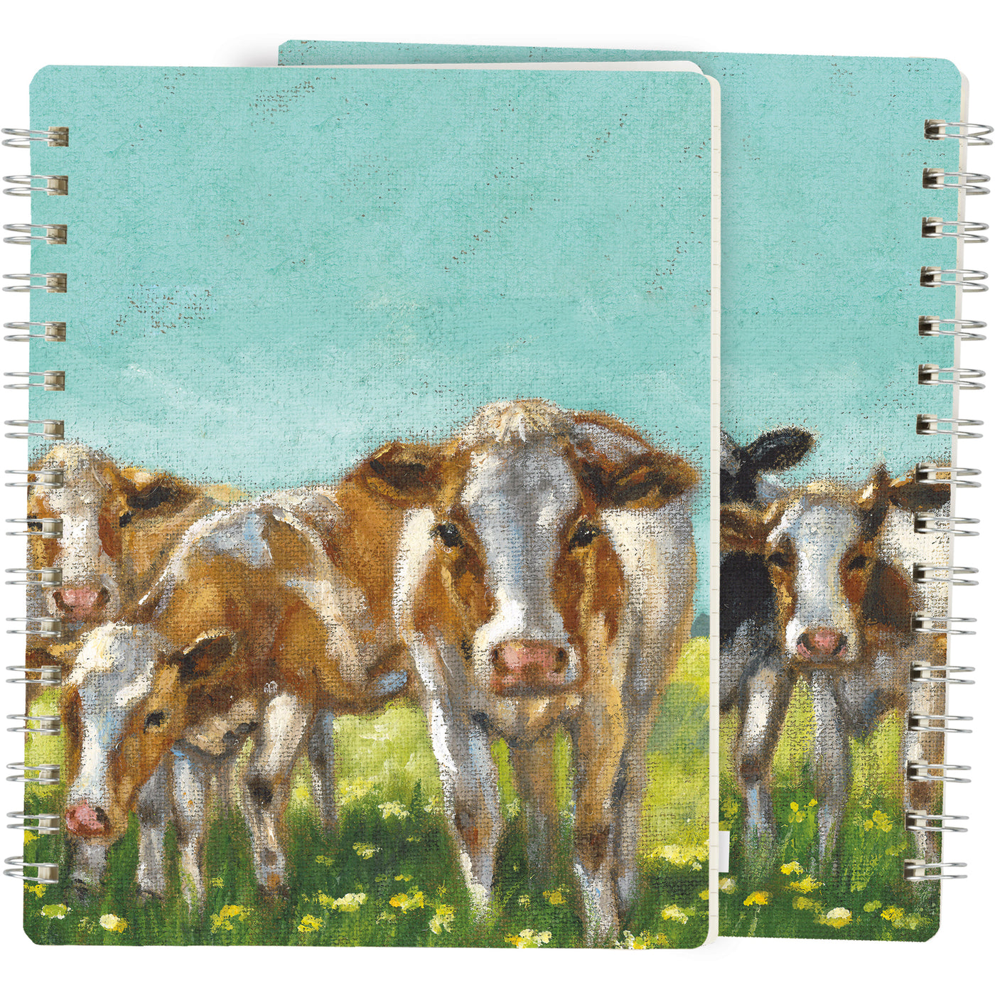 Grazing Peaceful Cows Spiral Notebook