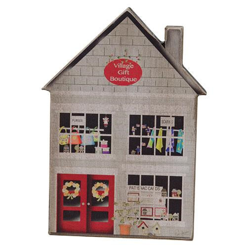 💙 Village Gift Boutique Wooden House Plaque