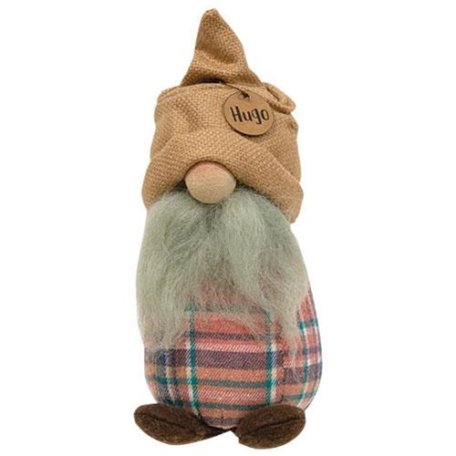 Hugo the Gnome in Pastel Plaid Figure