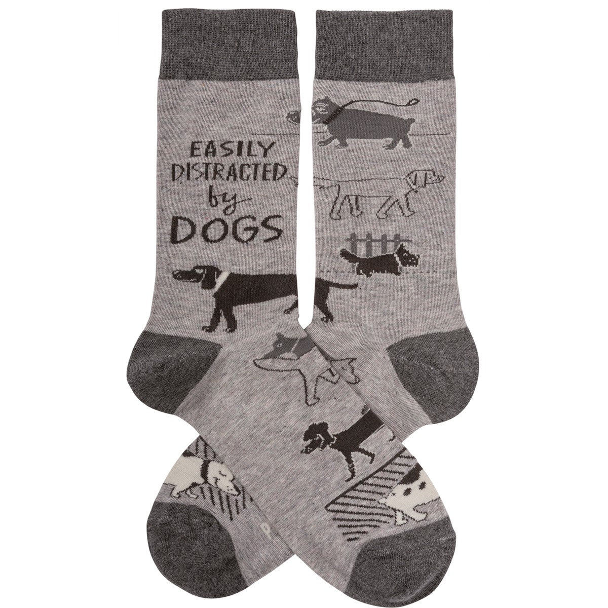 Easily Distracted By Dogs Unisex Fun Socks