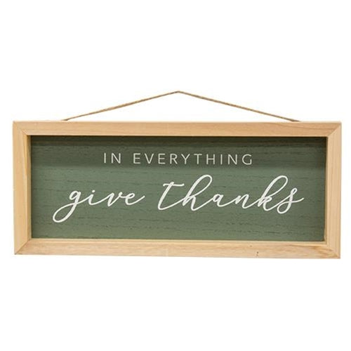 In Everything Give Thanks Inset Framed Sign