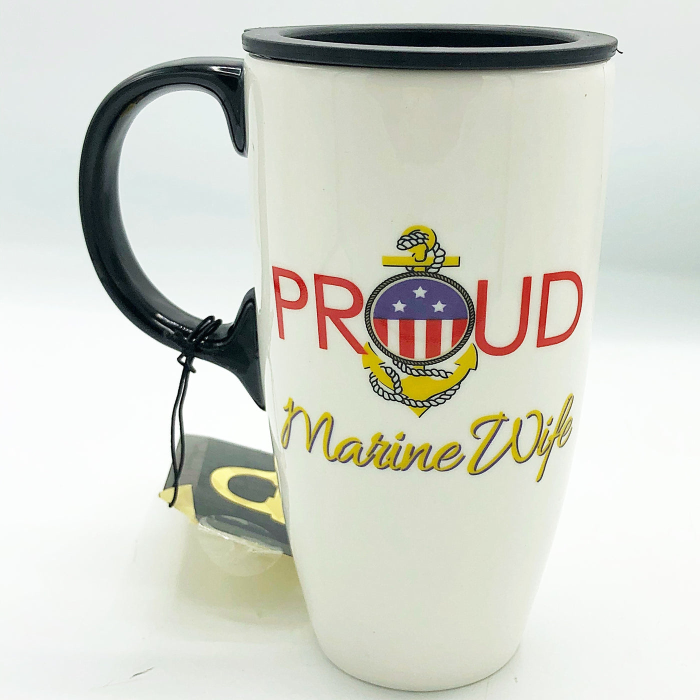 Proud Marine Wife Ceramic Travel Mug Cypress