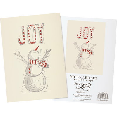 💙 Joy Snowman Festive Christmas Note Cards Set of 8