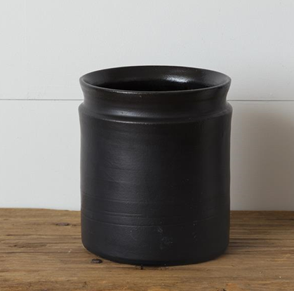 Black Matte 6.5" Ceramic Jar