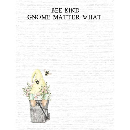 Bee Kind Gnome Matter What Mini Notepad