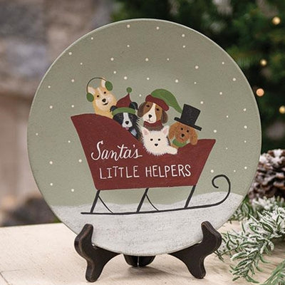 Santa's Little Helper's Decorative Dog Plate