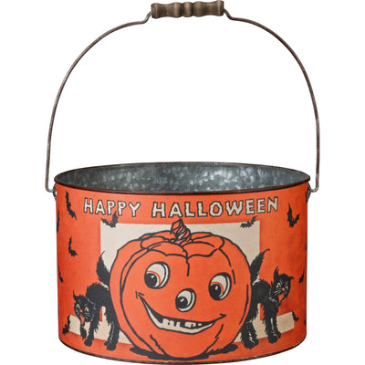 💙 Set of 3 Retro Halloween Jack and Cat Bucket Set