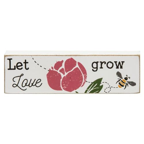 💙 Set of 3 Spring Mini Stick Signs - Just Bloom, Let Love Grow, Hello Spring