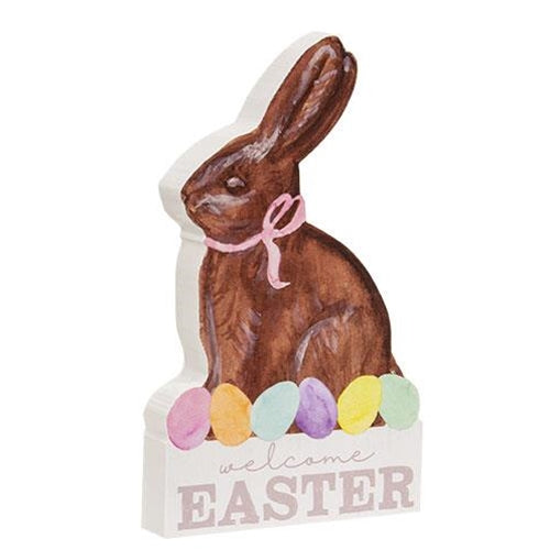 Welcome Easter Chunky Chocolate Bunny Sitter
