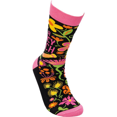 I'm A Fancy B Fun Colorful Floral Socks