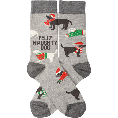 Feliz Naughty Dog Sweaters and Hats Unisex Fun Socks