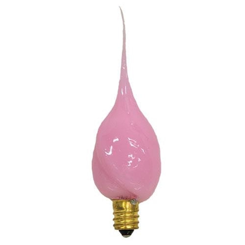 Pastel Pink Silicone Dipped 4W Light Bulb with Candelabra Base
