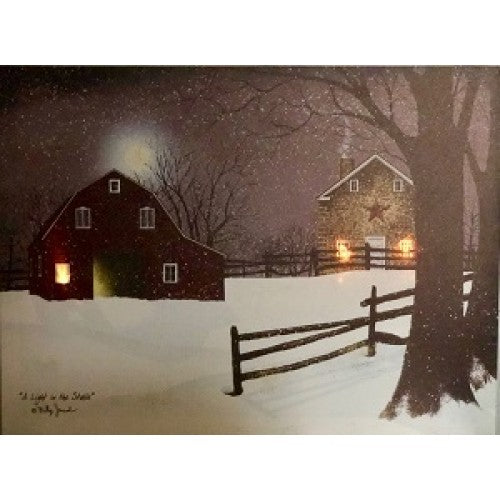 💙 Billy Jacobs A Light In The Stable LED 8" x 10" Canvas Print