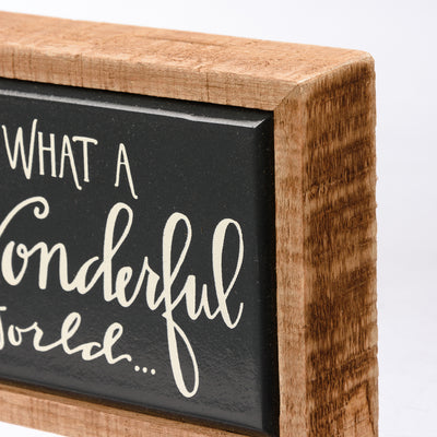 What A Wonderful World Mini Box Sign