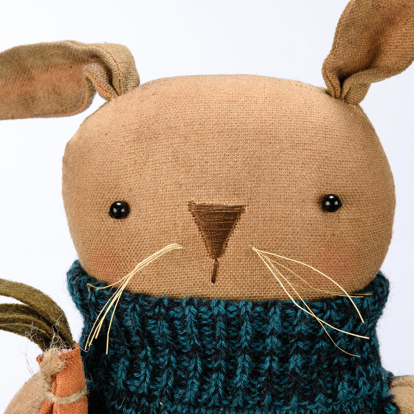 Peter Rabbit in Sweater with Carrot Fabric Doll