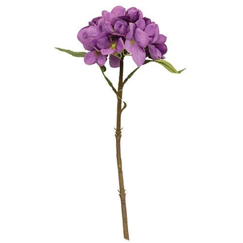 💙 Purple Silk Hydrangea 12" Faux Floral Stem