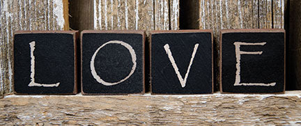 LOVE Blocks - Spell out your Love - Four 1" Blocks