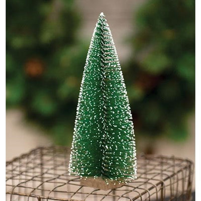 💙 Snowy Bottle Brush 7" Green Tree