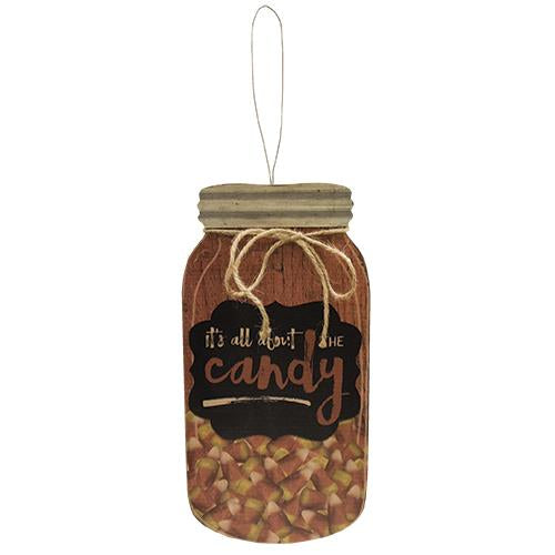Surprise Me Sale 🤭 It's All About the Candy Halloween Jar Shaped Sign