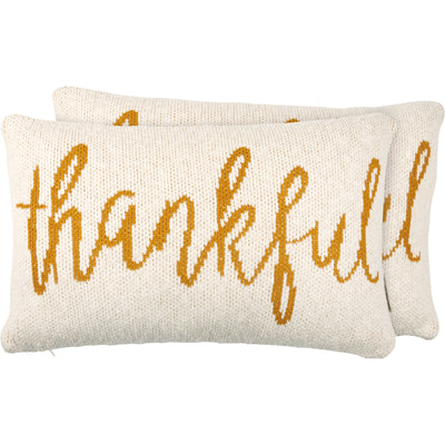 Surprise Me Sale 🤭 Cozy Thankful 20" Rectangle Throw Pillow