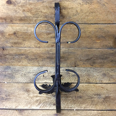 Rustic Black Metal Wall Hanging Candle Holder
