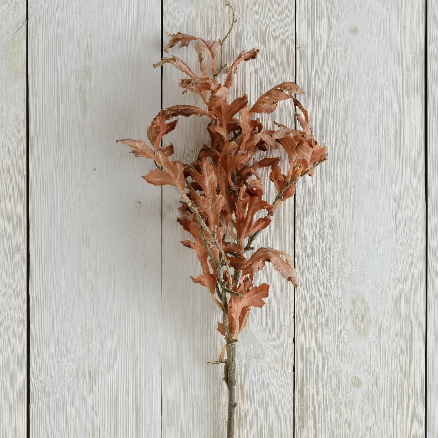 💙 Dried Oak Brown Leaves 30" Faux Foliage Branch