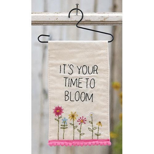 It's Your Time To Bloom Mini Fabric Wall Hanging