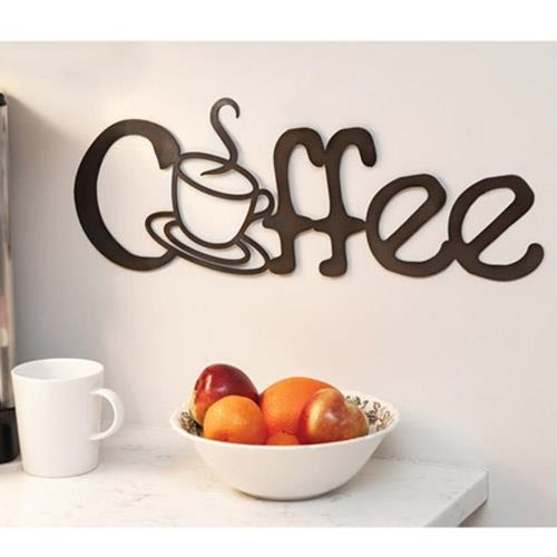 💙 Coffee Metal Cutout Sign