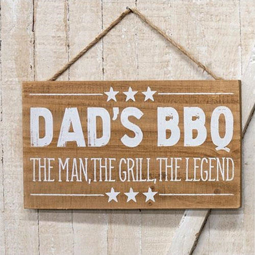 Dad's BBQ Wood Hanging Sign