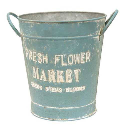Vintage-style Fresh Flower Market Bucket