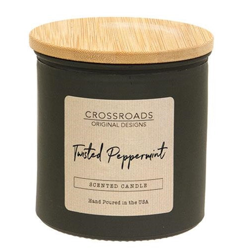 Twisted Peppermint 14oz Jar Candle With Wood Lid